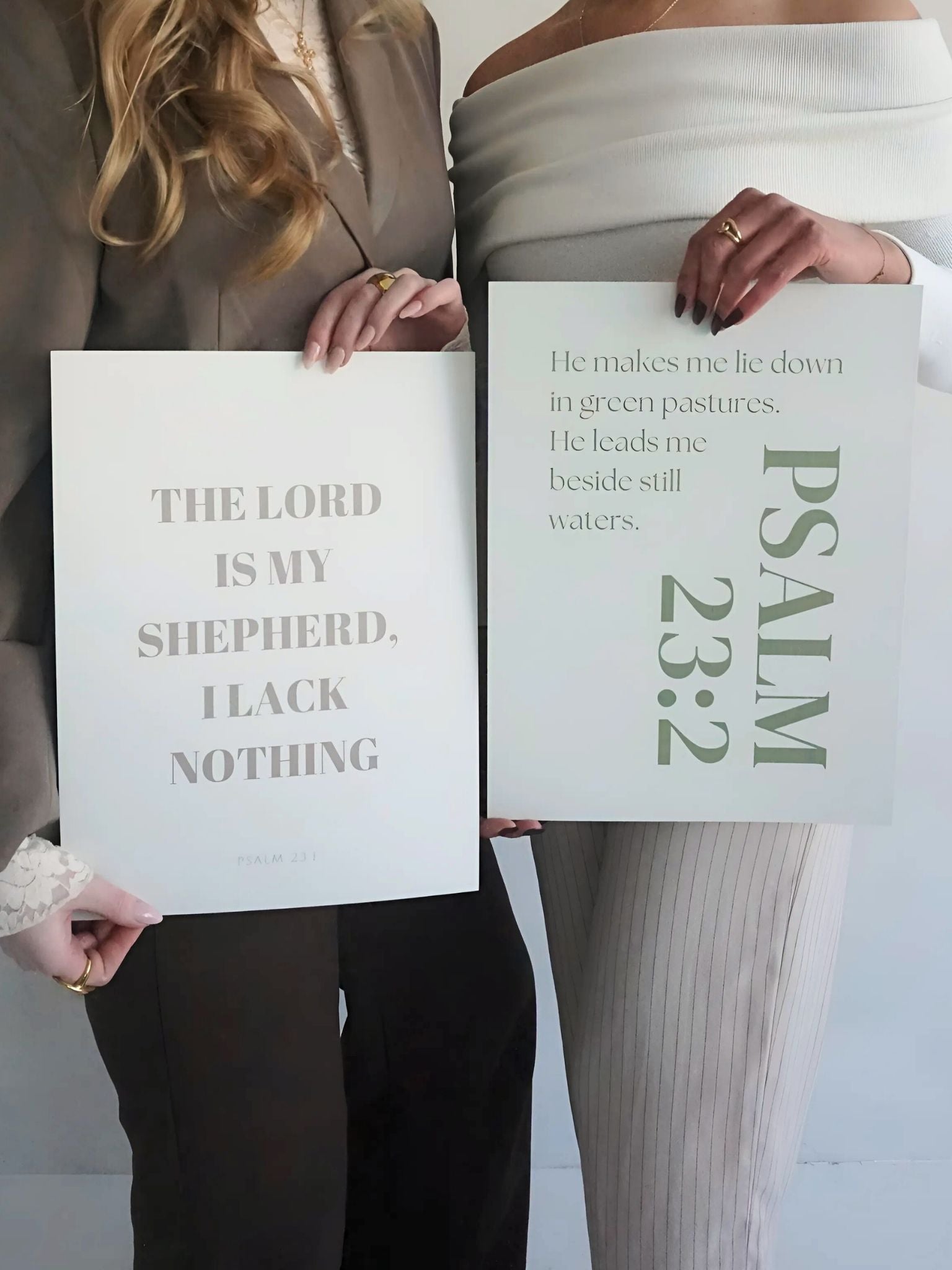 Christian prints with scripture Psalm 23