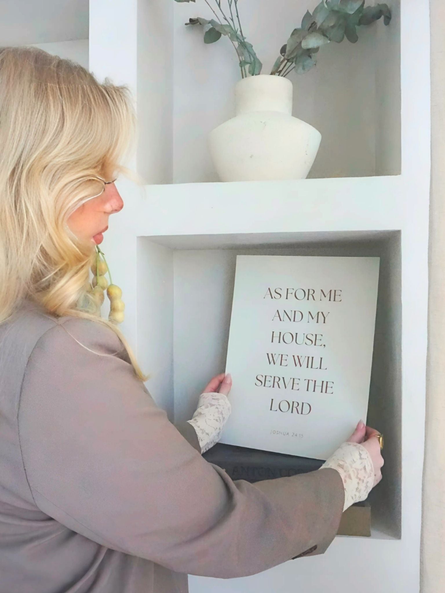 Daughter.nl christelijke poster Jozua 24:15 As for me and my house we will serve the Lord