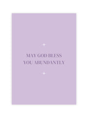 christian card may God bless you abundantly