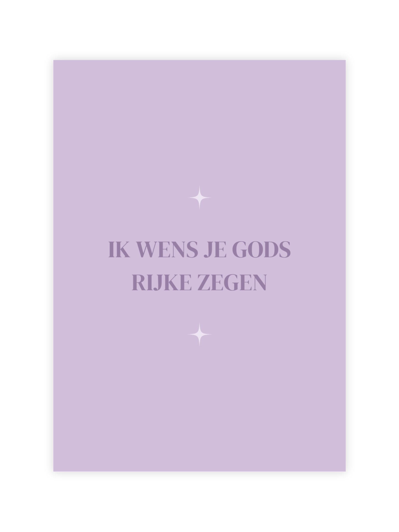 christelijke kaart ik wens je Gods zegen