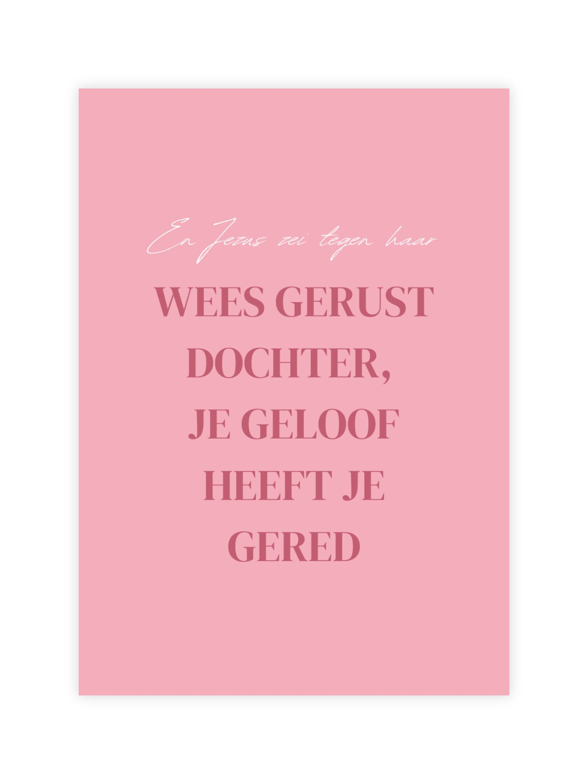 Christelijke kaart 'Wees gerust dochter' - Bestel nu – Daughter.nl