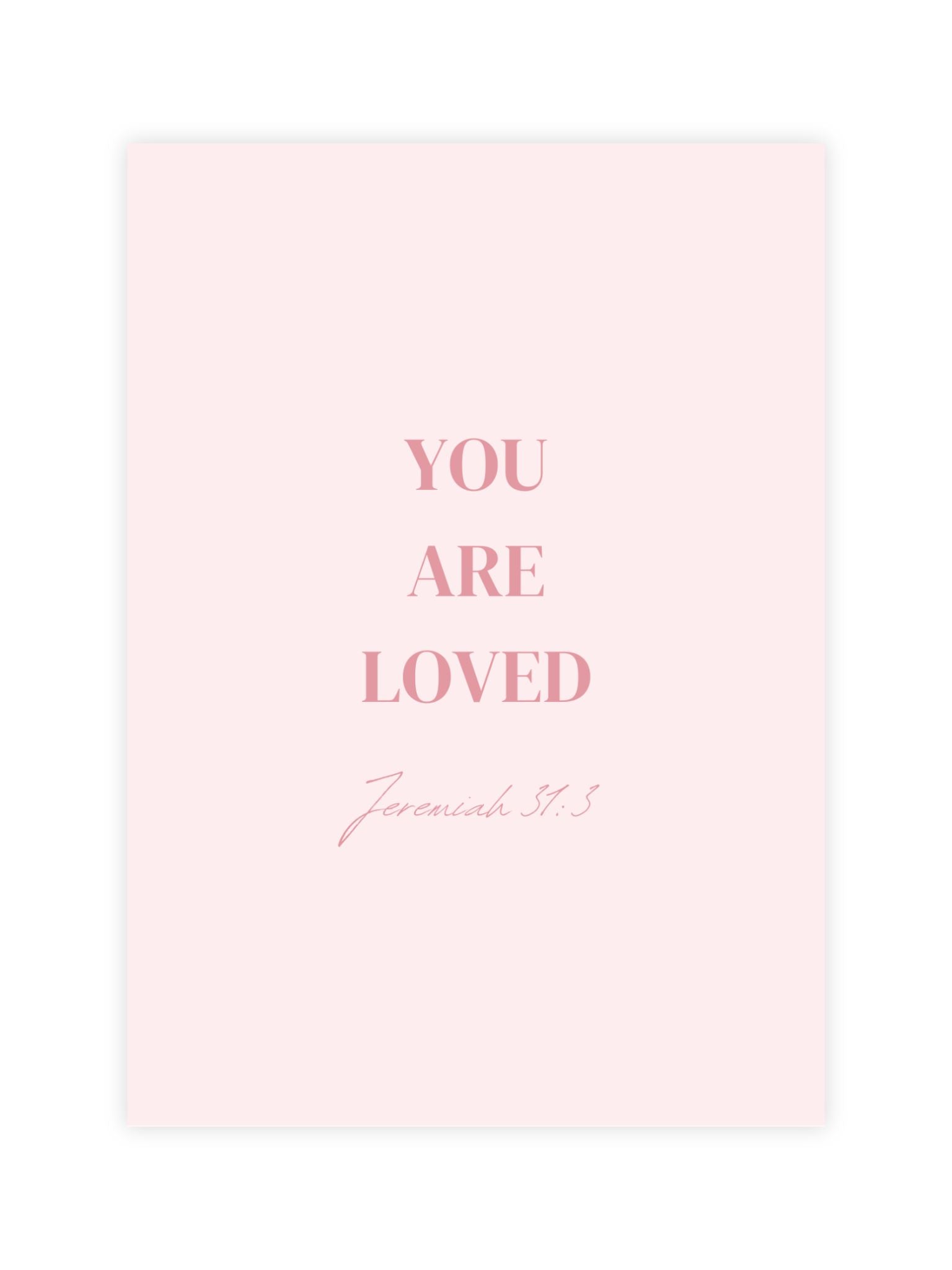 christian card you are loved bible verse Jeremiah 31:3