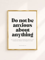 Poster 'Do Not Be Anxious'
