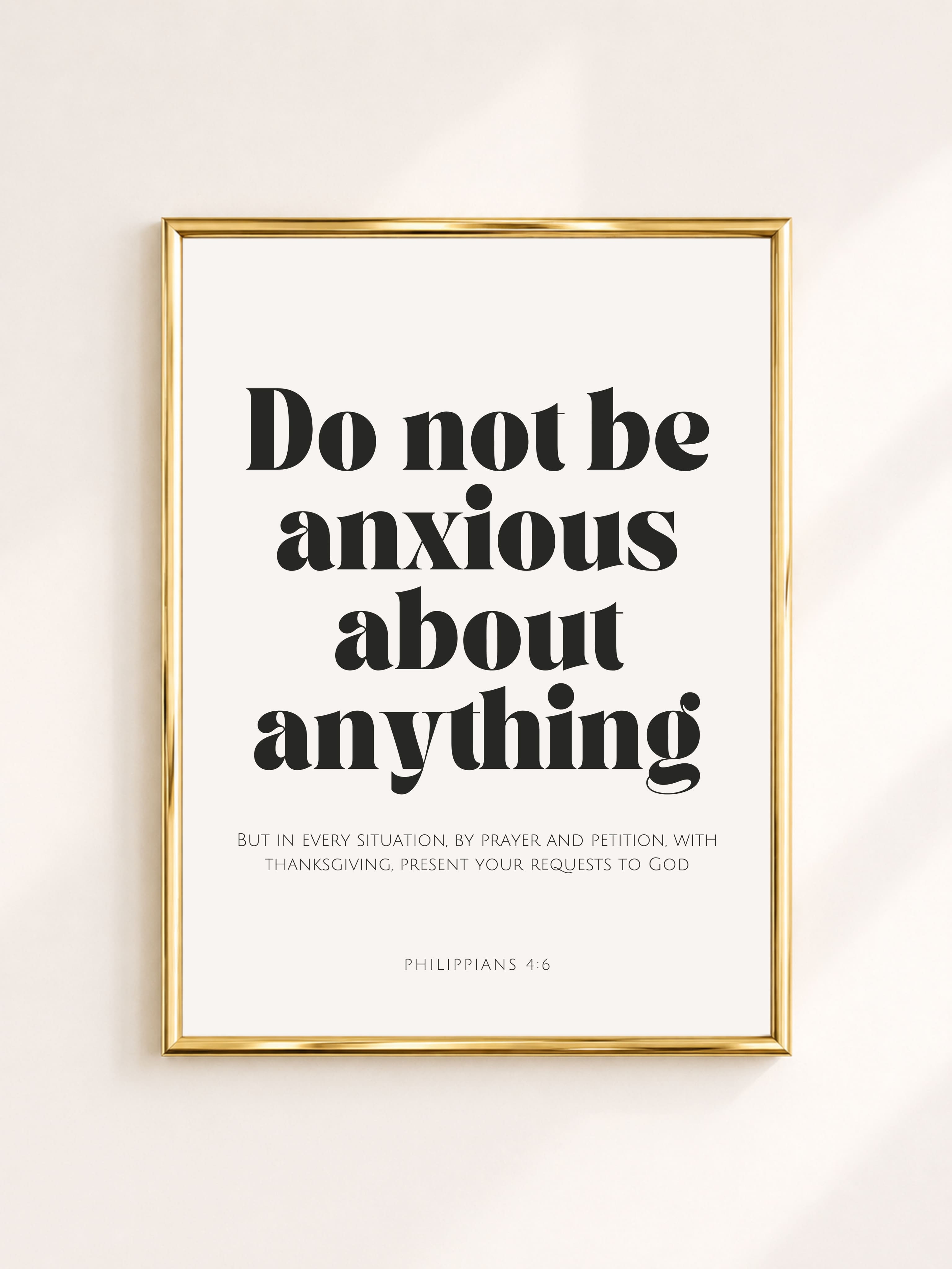 Poster 'Do Not Be Anxious'