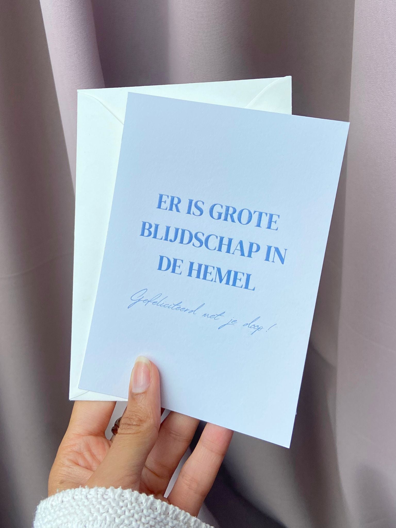 christelijke kaart gefeliciteerd doop