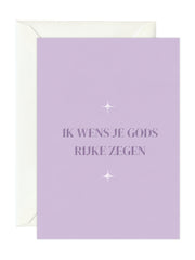 Wenskaart 'Gods Zegen'