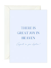 Baptism congratulations card 'Great joy'