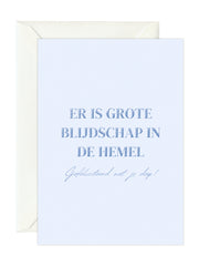 Doop felicitatiekaart 'Grote Blijdschap'