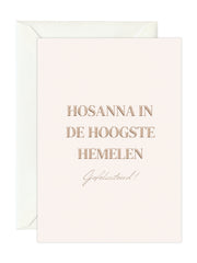 Wenskaart 'Hosanna in de Hoge'