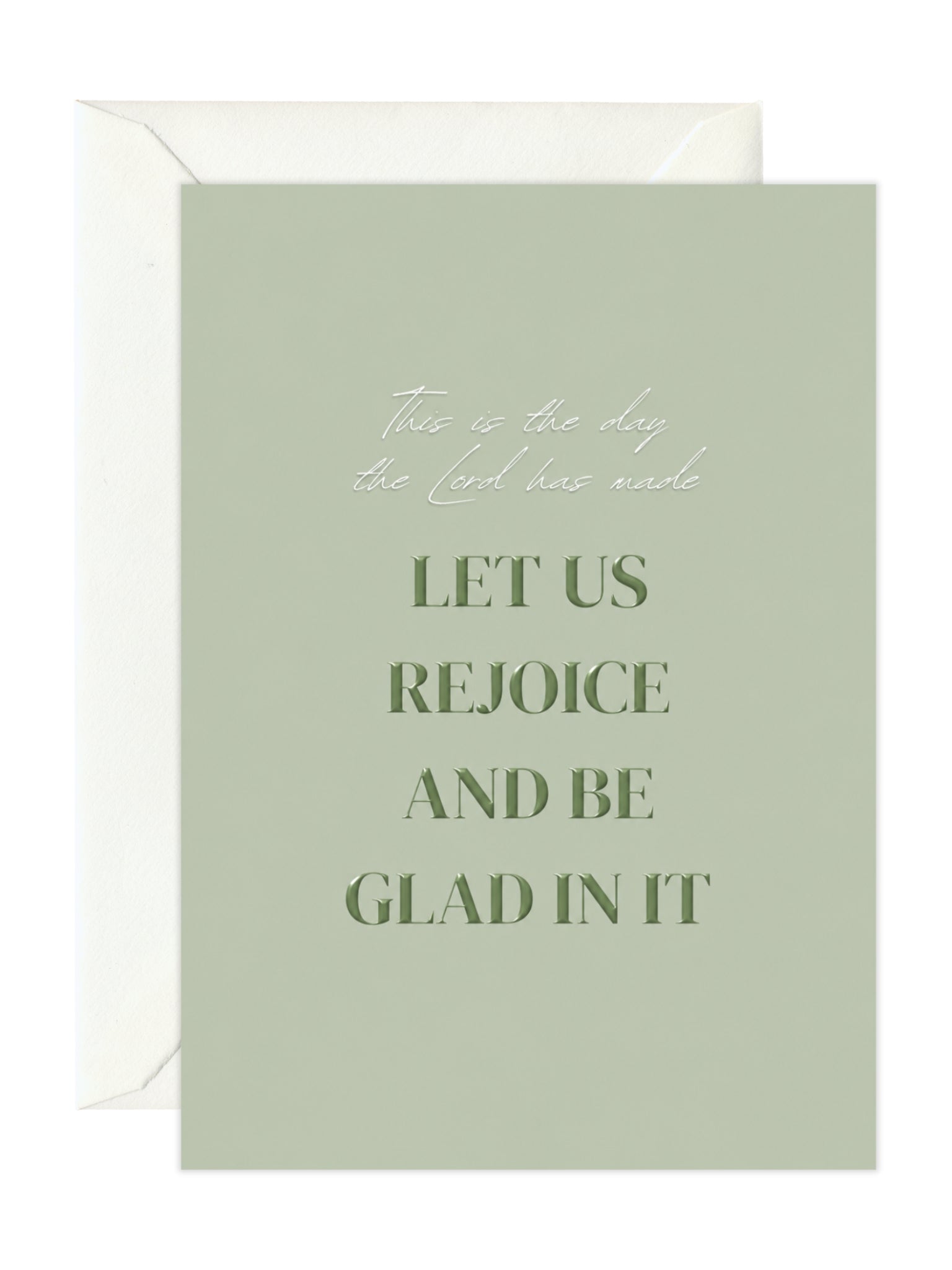 Wenskaart 'Let Us Rejoice'