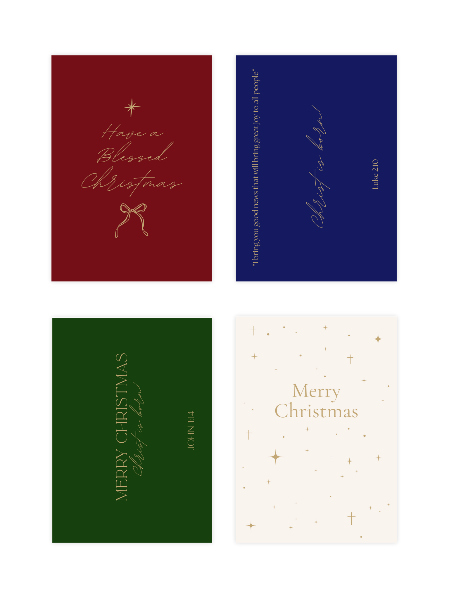 Christmas cards set 12 pieces