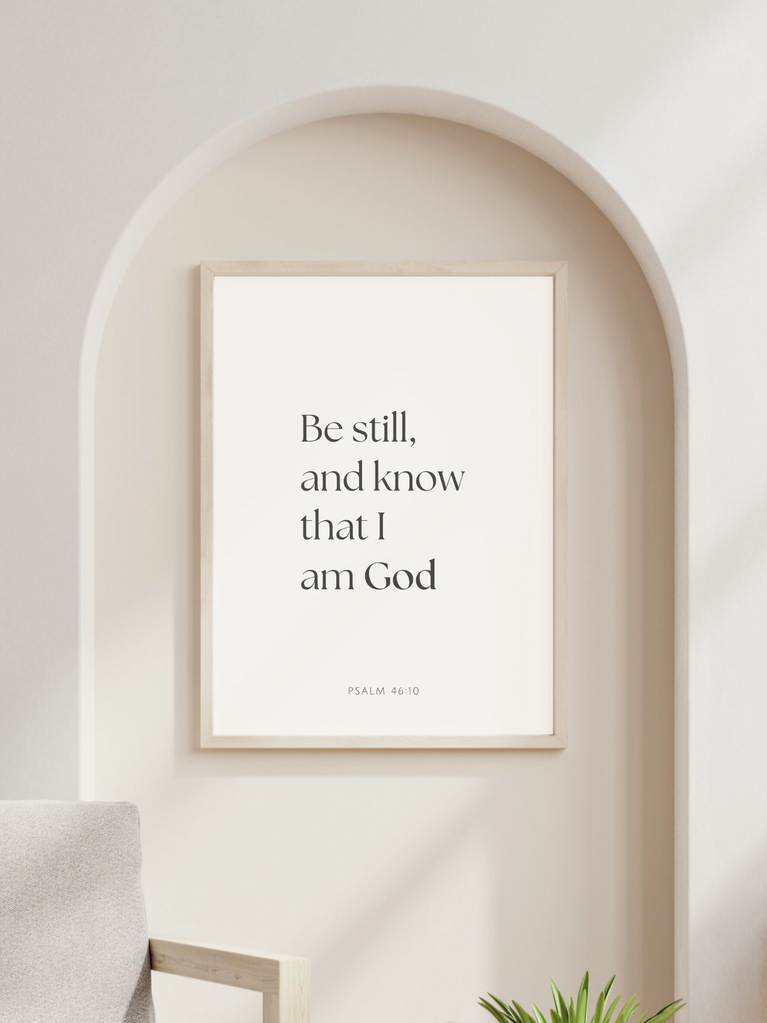 christian poster with bible verse be still and know that I am God