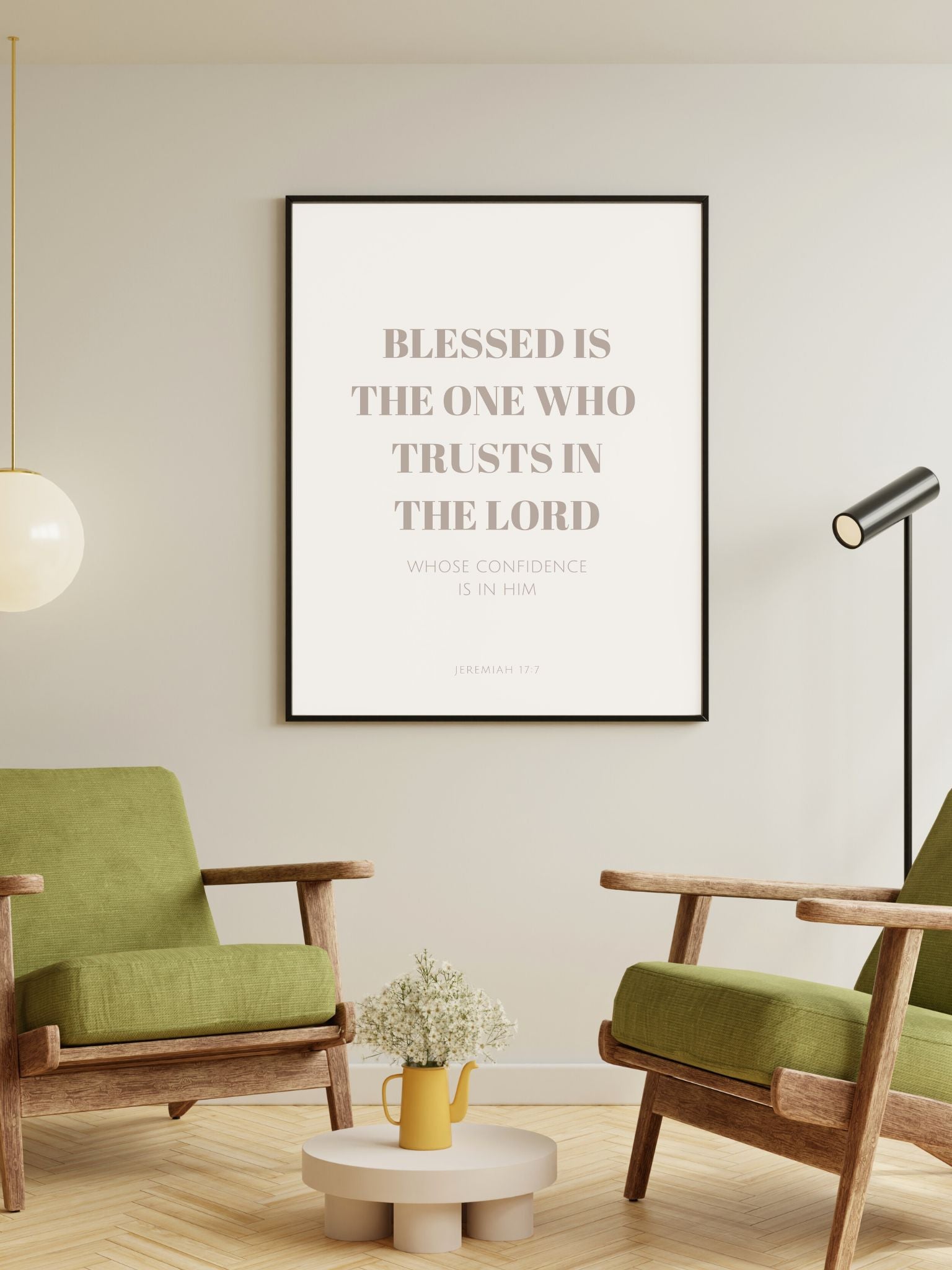 christian wall art blessed is the one who trusts in the Lord Jeremiah 17:7