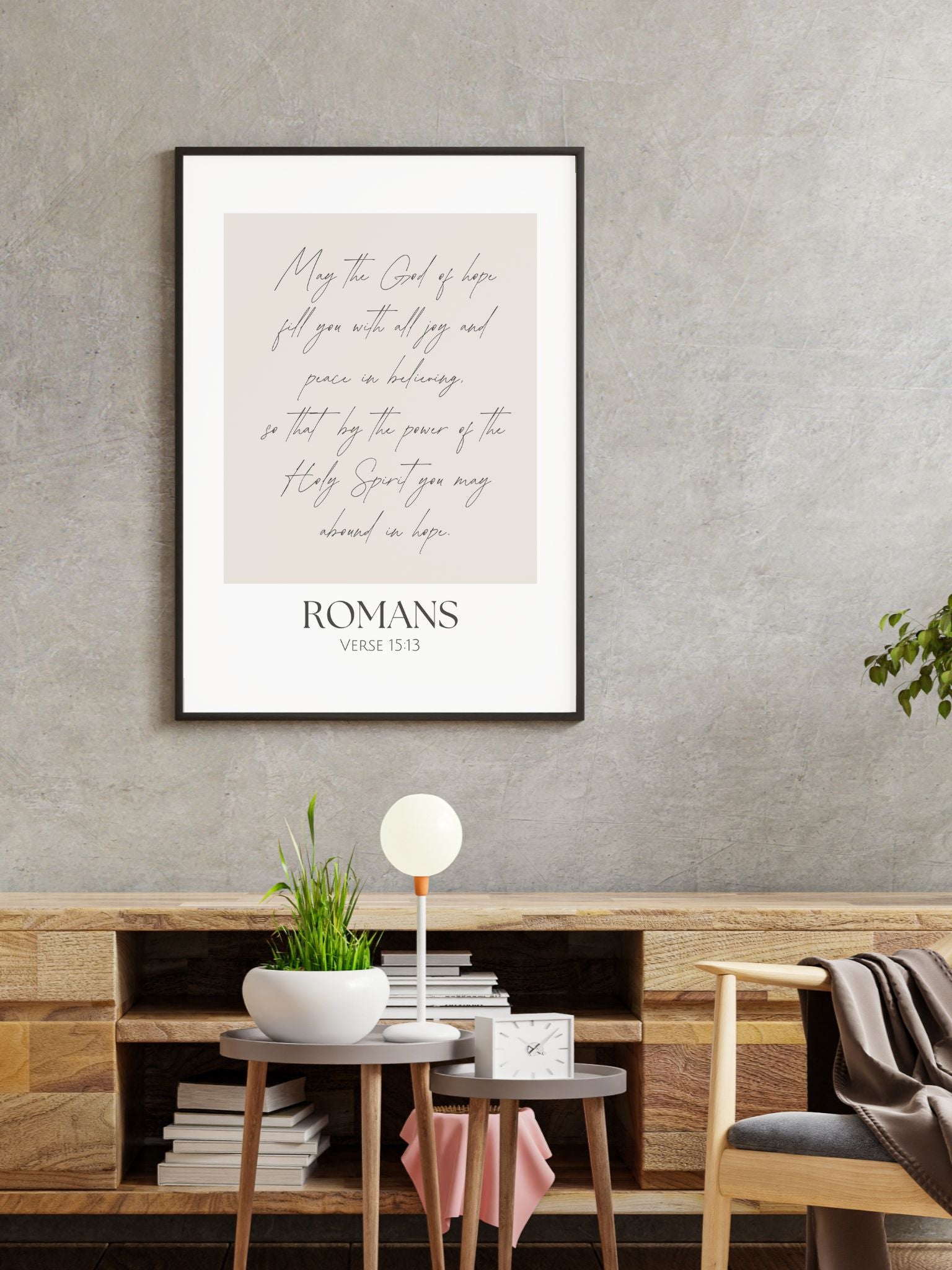 Christian posters bible verse Romans 15:13 may the God of hope fill you with all joy