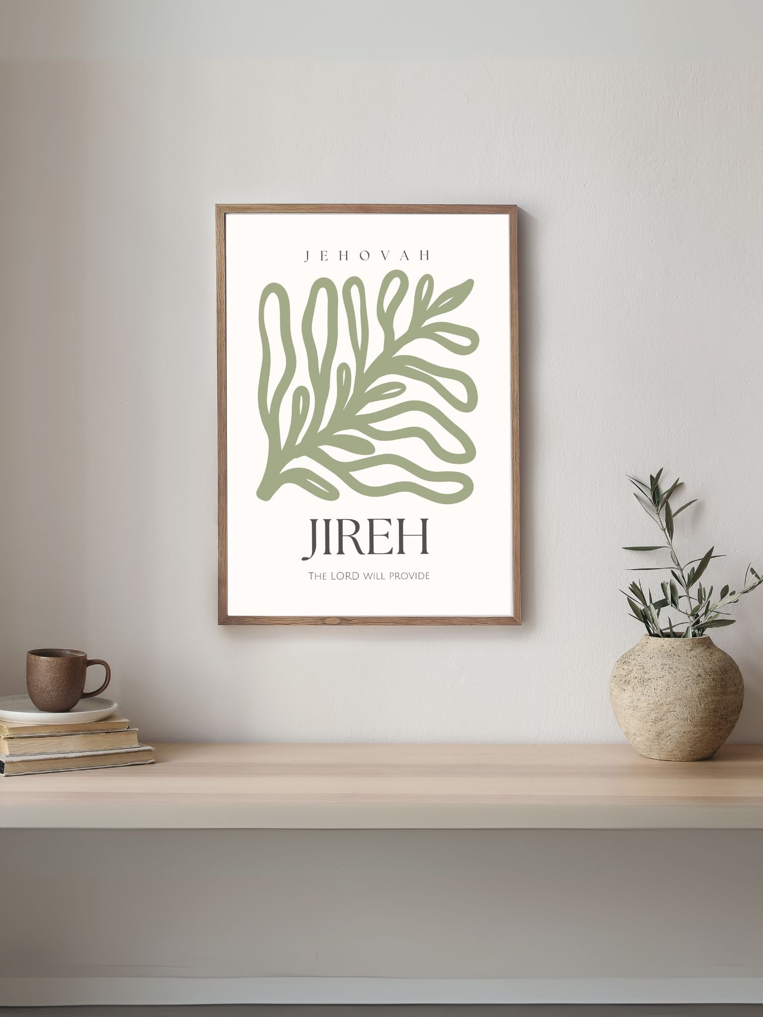 christelijke poster namen van God Jehovah Jireh