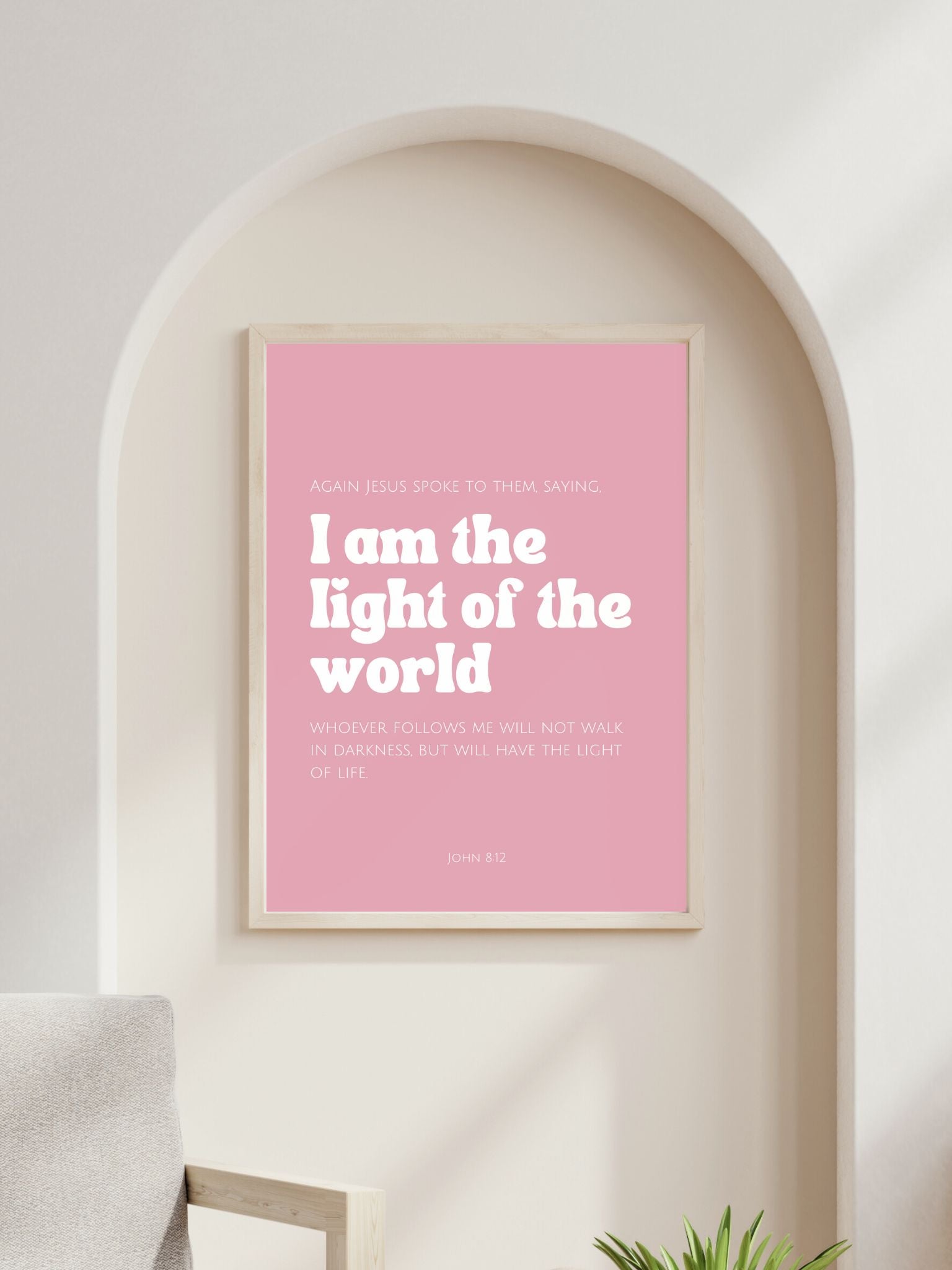 christian poster with bible verse I am the light of the world