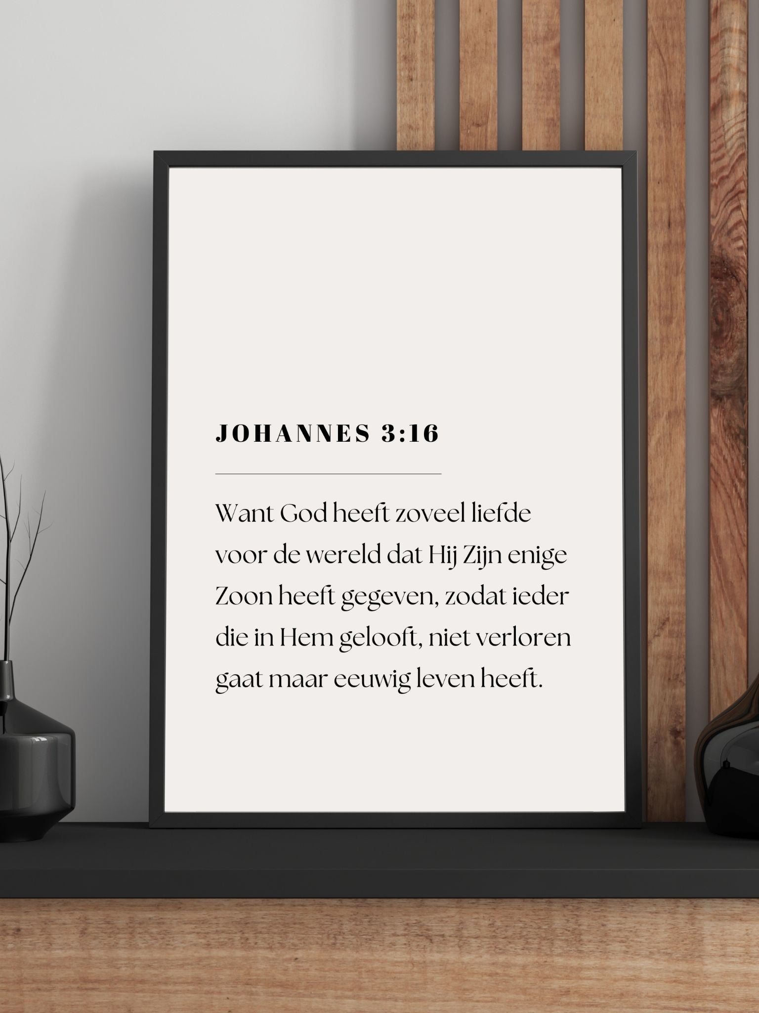 christelijke poster bijbeltekst Johannes 3:16 liefde van God