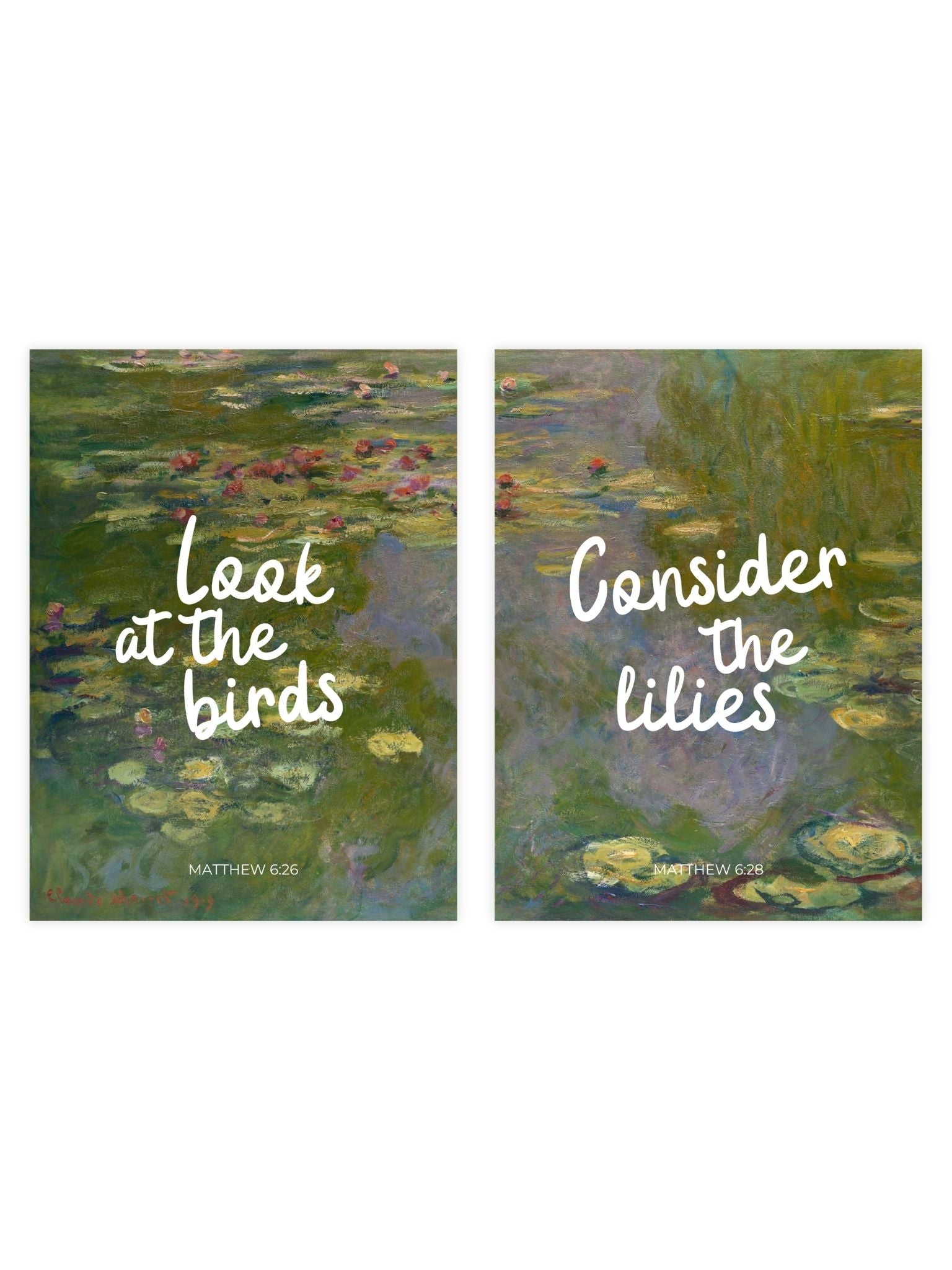 Poster set 'Birds & Lilies'