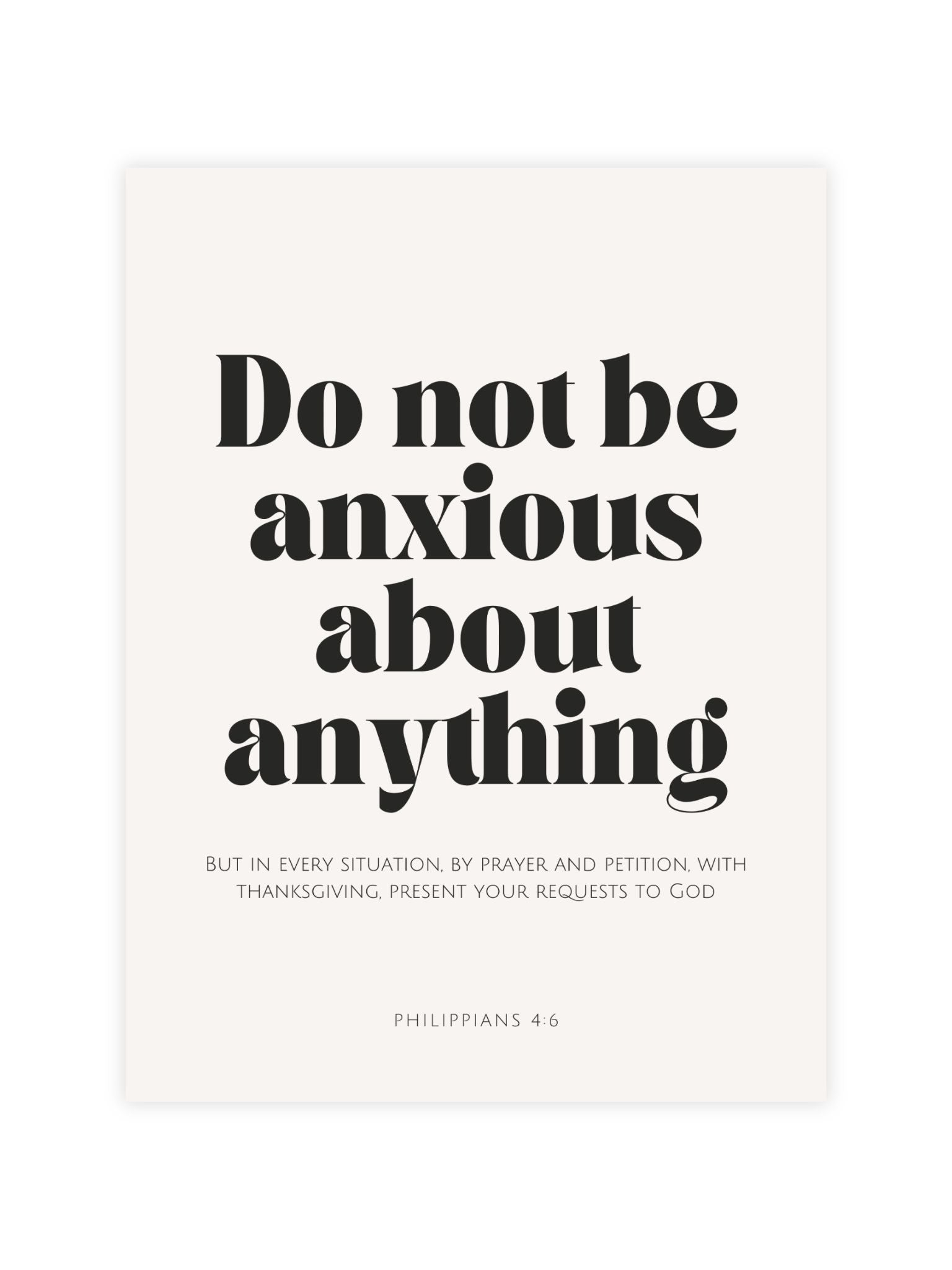 bible verse wall art do not be anxious about anything Philippians 4:6