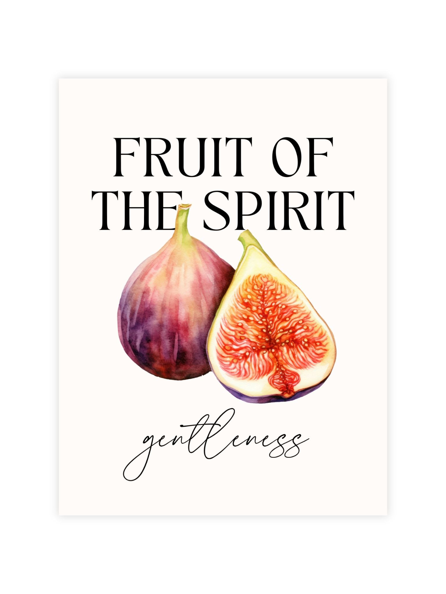 Bible verse wall art Galatians 5:22 fruit of the Spirit gentleness