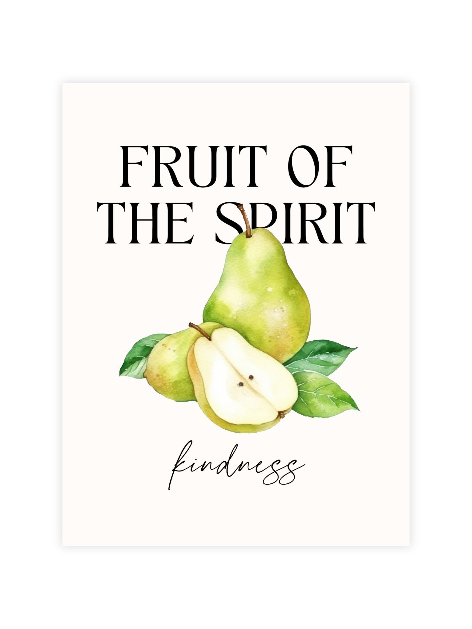 Bible verse wall art Galatians 5:22 fruit of the Spirit kindness