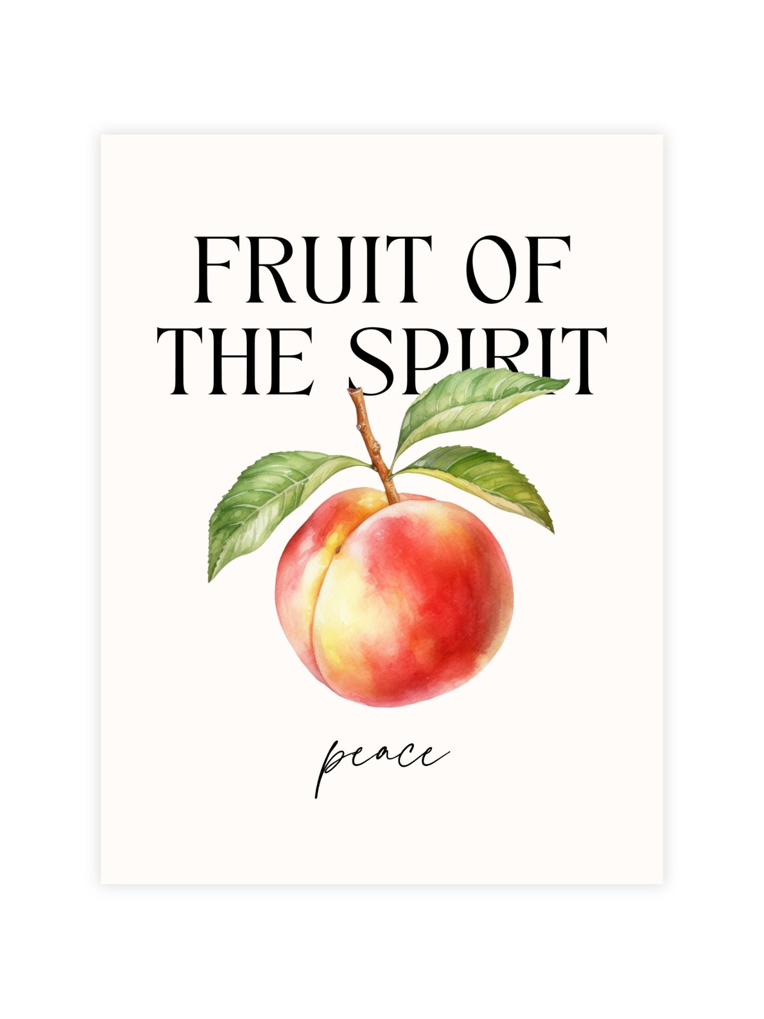 Bible verse wall art Galatians 5:22 fruit of the Spirit peace