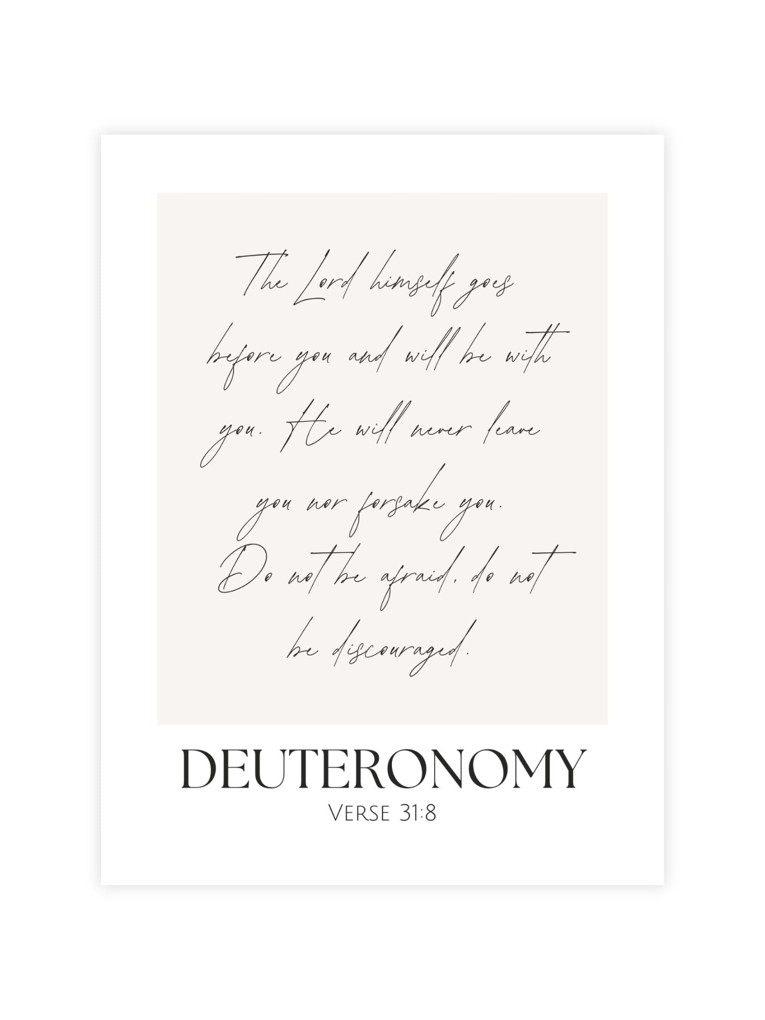 bible verse wall art the Lord himself goes before you Deuteronomy 31:8