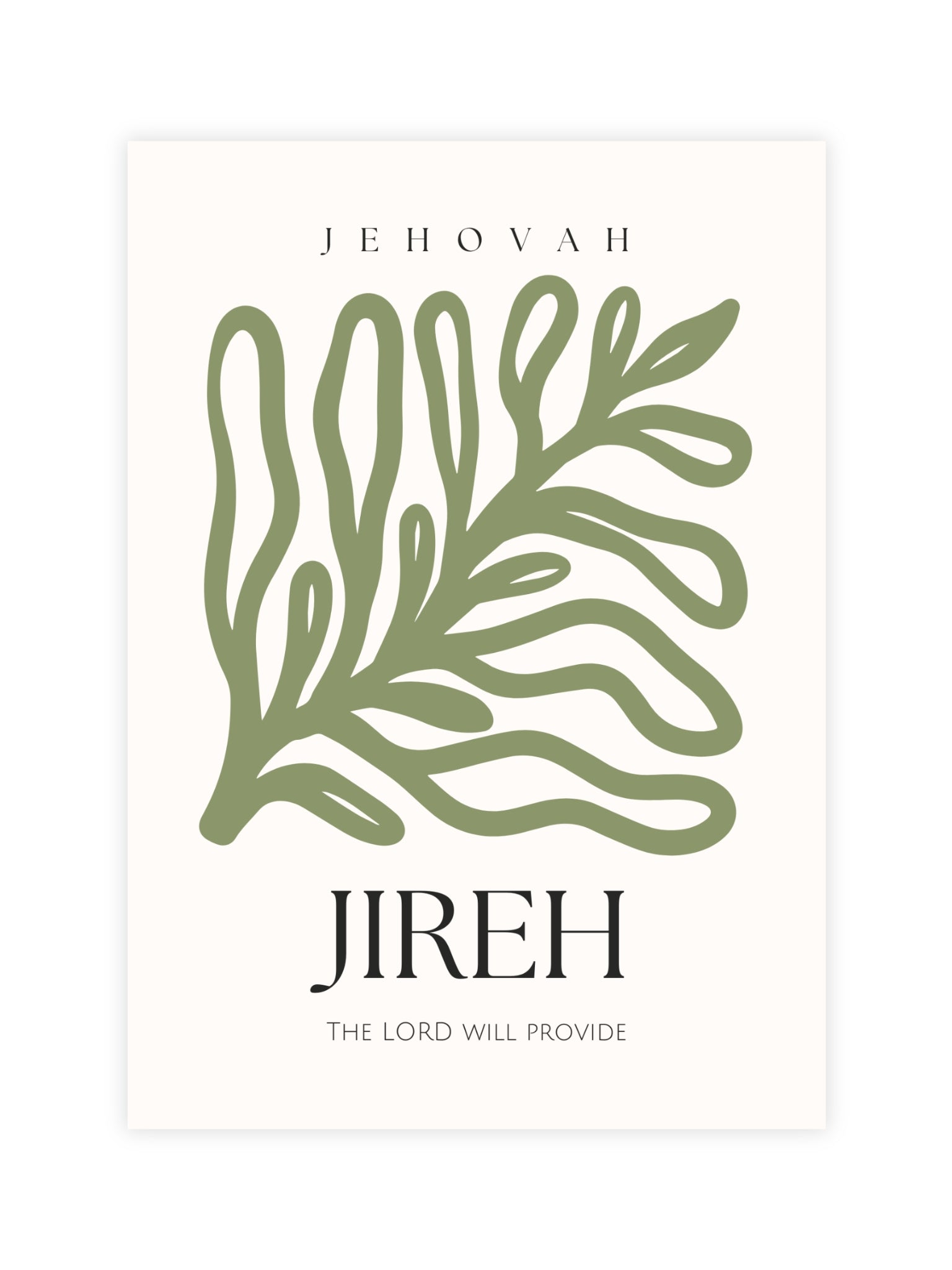 names of God poster Jehovah Jireh the Lord will provide