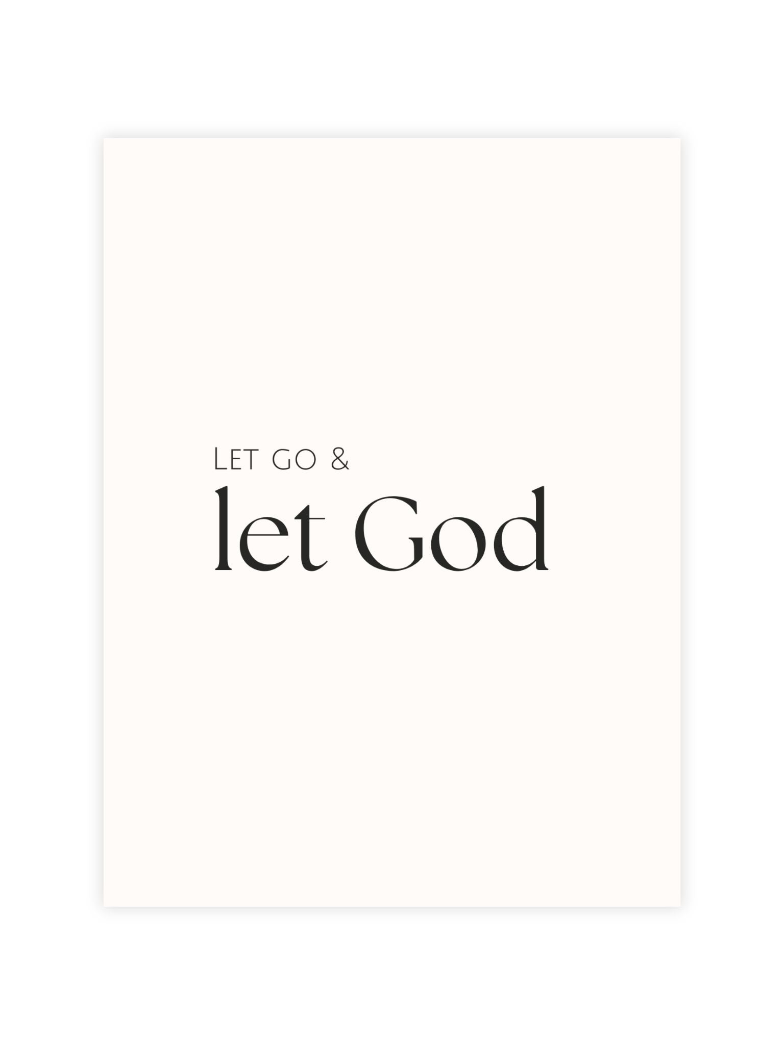 Let go and let God bible verse poster