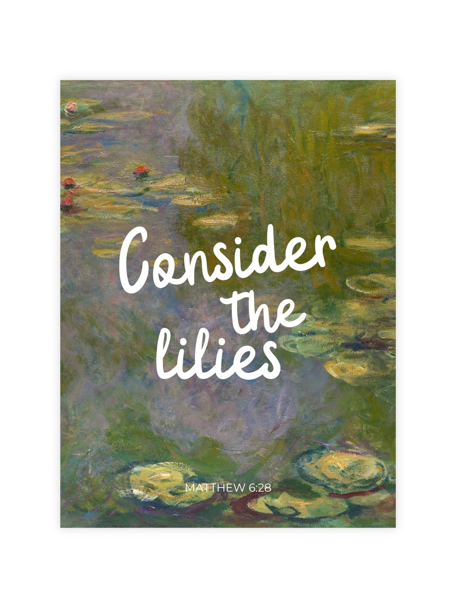 Poster 'Consider the lilies'