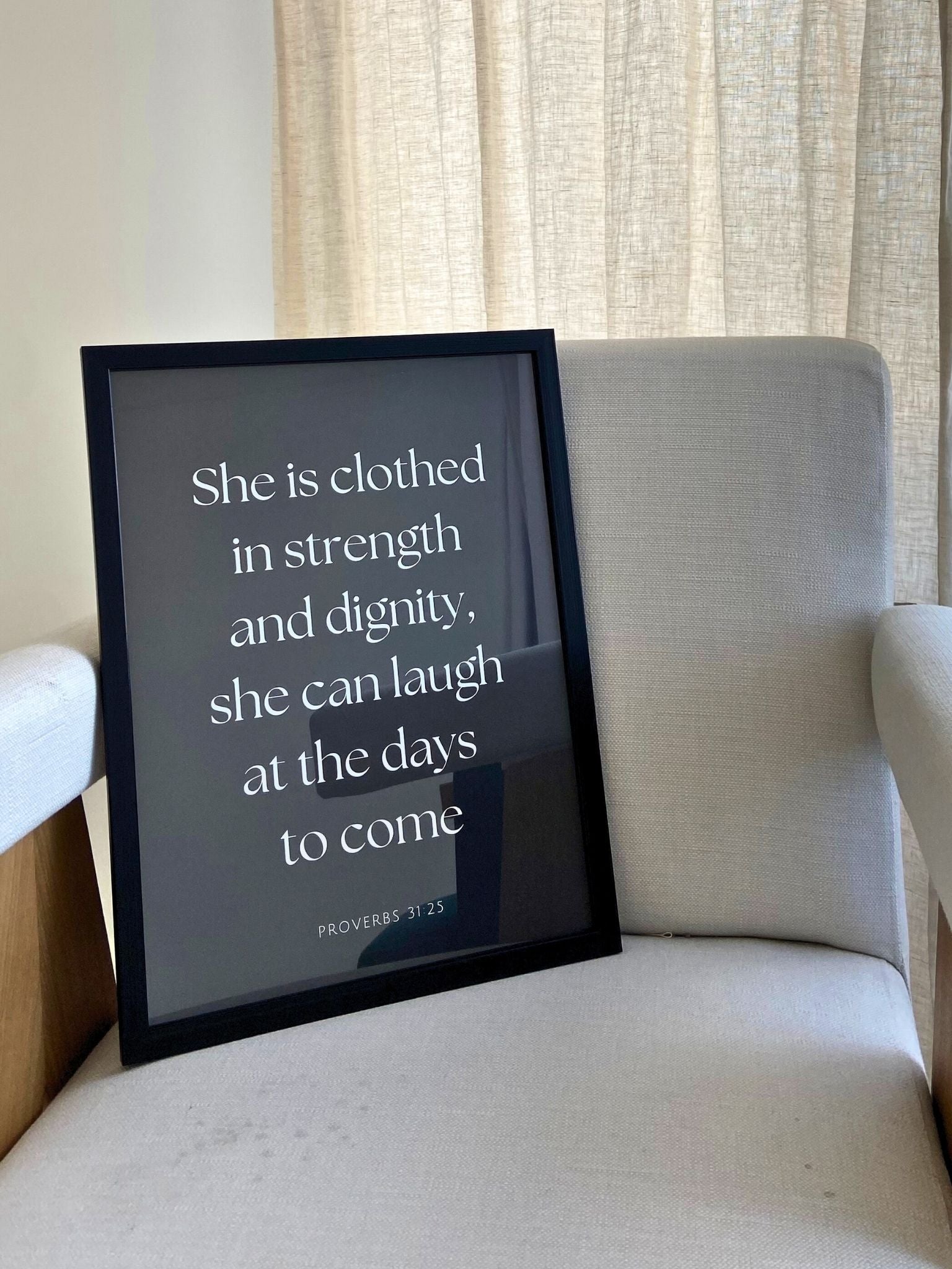 Christelijke posters kopen daughter.nl Spreuken 31:25