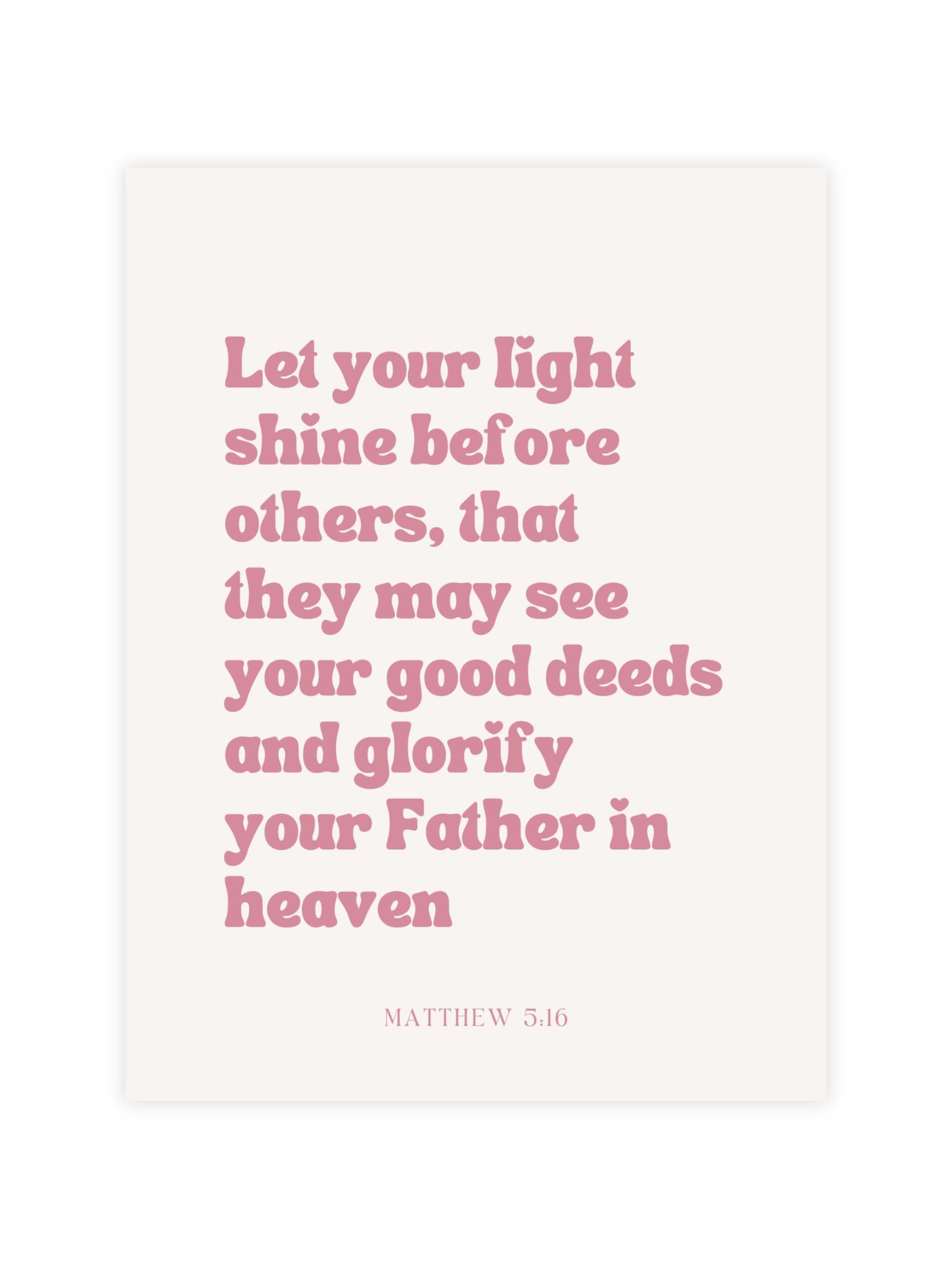 Christian bible verse wall art Matthew 5:16 let your light shine before others