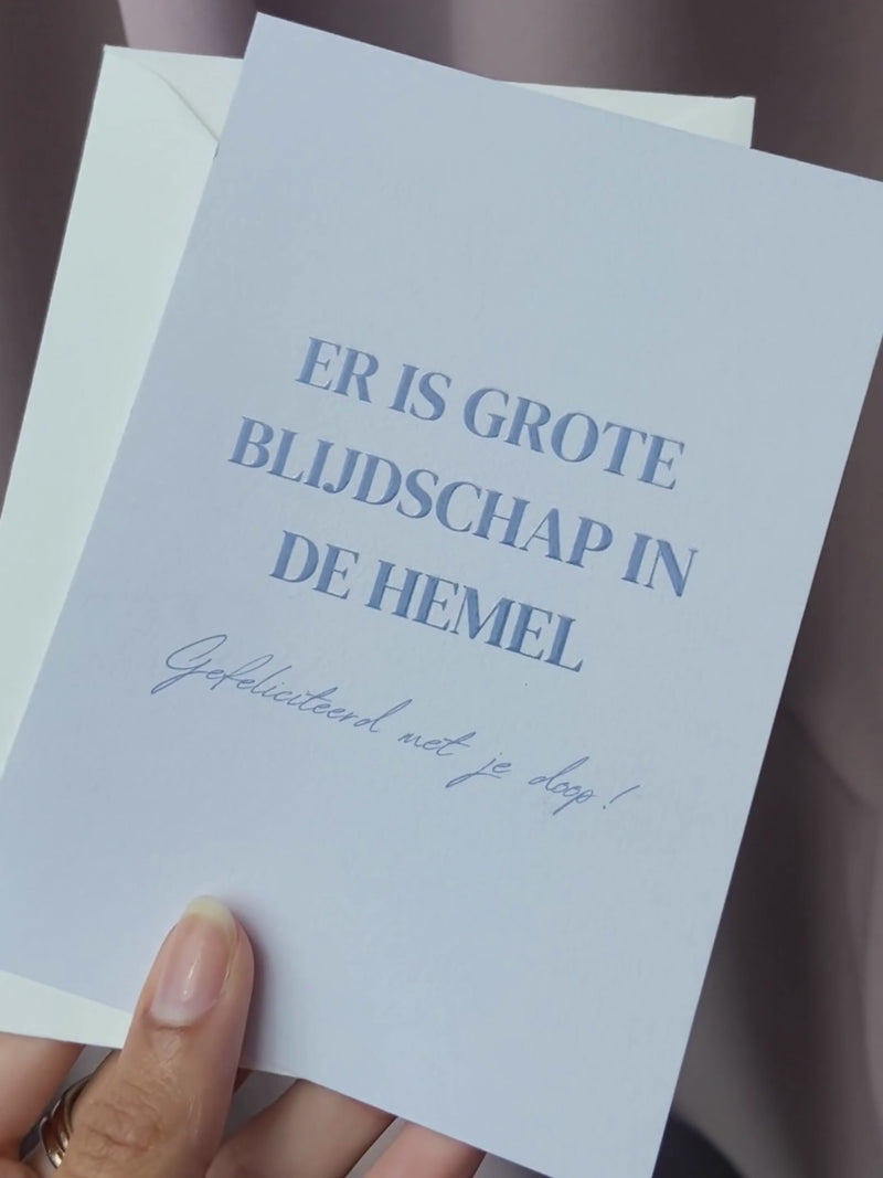 christelijke doop felicitatie kaart